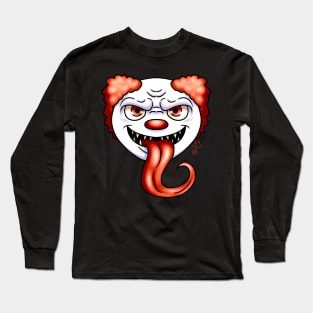 Creepy Smiley Face Clown Long Sleeve T-Shirt